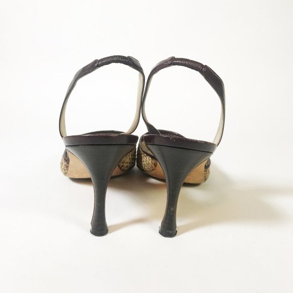 Manolo Blahnik Woven CAROLYNE Slingback Size 40.5 - Picture 5 of 7